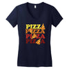 pizza forever Women's V-Neck T-Shirt