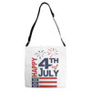 happy 4th of july Adjustable Strap Totes