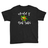 world's best sister with flowers. Youth Tee