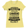 Super Cool Granddad Of A Freaking Awesome Grandson Ladies Fitted T-Shirt