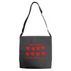 my heart is filled with love Adjustable Strap Totes