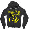 happy wife happy life Zipper Hoodie