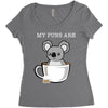my puns are Women's Triblend Scoop T-shirt