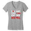 i love css  you are the css of my html heart heart Women's V-Neck T-Shirt