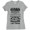 I Am An October Women Ladies Fitted T-Shirt