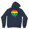 rainbow colored stripes dot running splashes Unisex Hoodie