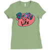 retro for life! Ladies Fitted T-Shirt