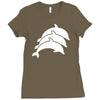three dolphins Ladies Fitted T-Shirt
