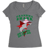 Grandma Shark -Shark Do Do Do Women's Triblend Scoop T-shirt