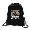 i never dreamed i would be a super cool daddy but here i am killing it Drawstring Bags