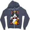 lucky cait sith Zipper Hoodie