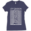 joy division unknown pleasures rock band Ladies Fitted T-Shirt