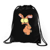 zombie bunny Drawstring Bags