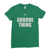bass it's a groove thing Ladies Fitted T-Shirt
