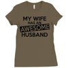 awesome husband Ladies Fitted T-Shirt