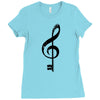 the music is the key Ladies Fitted T-Shirt