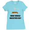 what would macgyver do tshirt funny 80s tv show tee dean richard ander Ladies Fitted T-Shirt