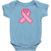 Pixeled Pink Ribbon Baby Onesie