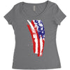 july 4th flag Women's Triblend Scoop T-shirt