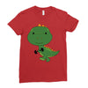 Cute Dinosaur Ladies Fitted T-Shirt