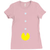 funny 80s pacman 'eating buttons' Ladies Fitted T-Shirt