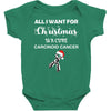 all i want for christmas is a cure carcinoid cancer Baby Bodysuit