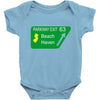 gps logo free exit 63 beach haven Baby Bodysuit