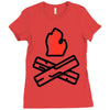 let's go camping Ladies Fitted T-Shirt