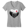 hike and love Women's V-Neck T-Shirt