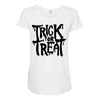 trick or treat Maternity Scoop Neck T-shirt