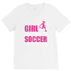 all this girl cares about is soccer and like maybe 3 people V-Neck Tee