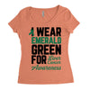 i wear emerald green for liver cancer awareness Women's Triblend Scoop T-shirt