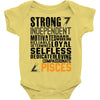 Strong Independent Motivated Pisces Baby Onesie