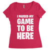 i paused my game to be here Women's Triblend Scoop T-shirt