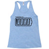 powered by adhd Racerback Tank