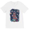 reading rocket ship V-Neck Tee