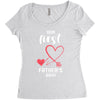 Our First Father's Day! Baby Girl Women's Triblend Scoop T-shirt