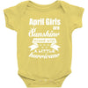 April Girls Are Sunshine Mixed With A Little Hurricane Baby Bodysuit