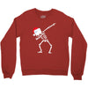 skeleton dabbing christmas Crewneck Sweatshirt