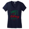 Daddy Hiking Buddy Mountains Women's V-Neck T-Shirt