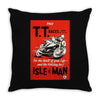 vintage tt race poster, ideal gift or birthday present Throw Pillow