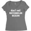 Don't Eat Watermelon Women's Triblend Scoop T-shirt