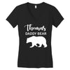 Daddy Bear - Baby Bear Custom Name Women's V-Neck T-Shirt