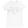 i wish i could ctrl alt del you Ladies Fitted T-Shirt