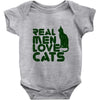 real men love cats, funny quote Baby Onesie
