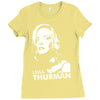 uma thurman Ladies Fitted T-Shirt