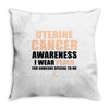 Uterine Cancer Awareness I Wear Peach For Some Special To Me Throw Pillow