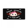 June Peeking Out Baby Girl License Plate
