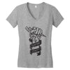 never stop fighting spirit Women's V-Neck T-Shirt