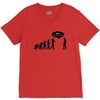 stop following me funny darwins evolution parody mens white t shirt V-Neck Tee